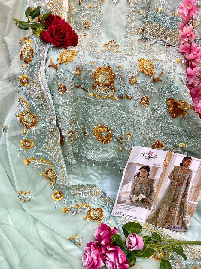 Ramsha Present Organza Pakistani Salwar Suit Catalog